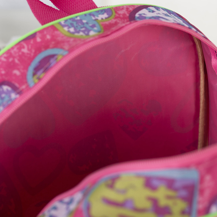 Рюкзак детский на молнии "Малютка", 1 отдел, наружный карман, цвет розовый/разноцветный
