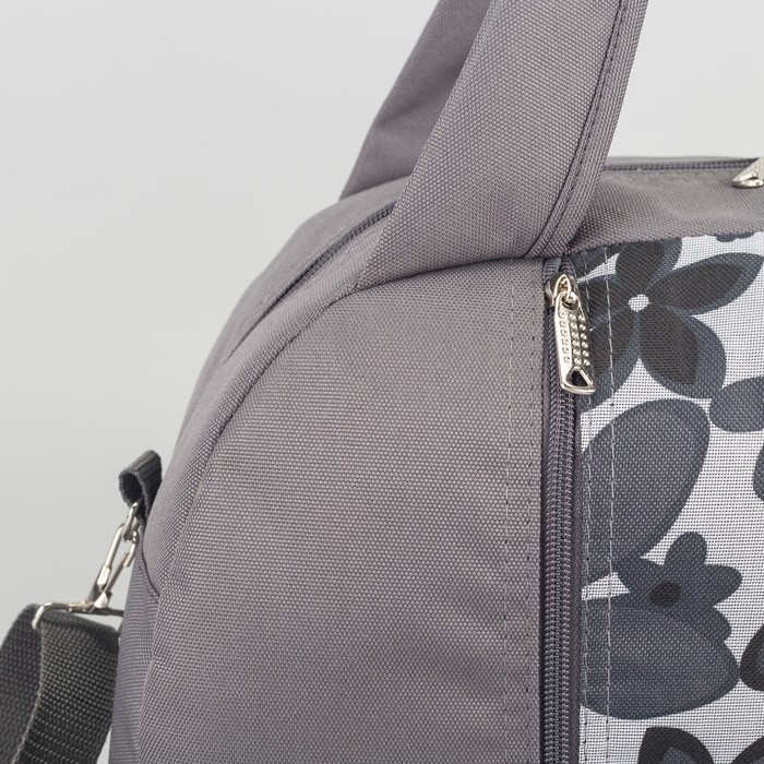 Сумка для фитнеса на молнии, 1 отдел, наружный карман, цвет серый