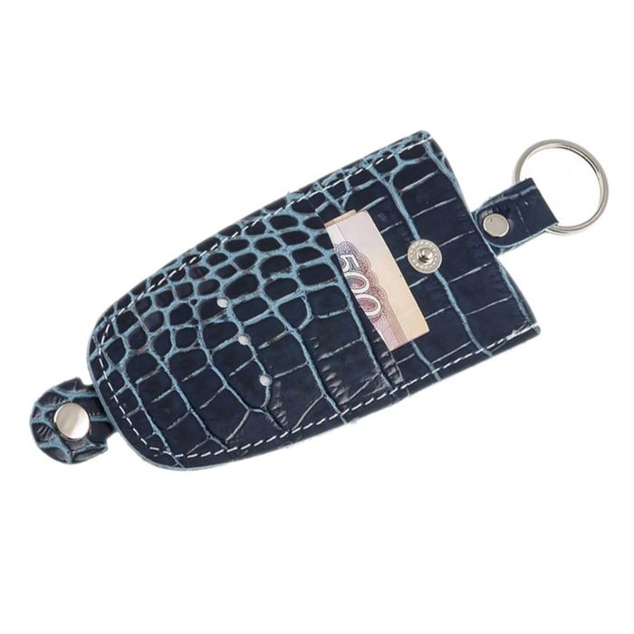 Футляр для ключей, кольцо, цвет бирюзовый