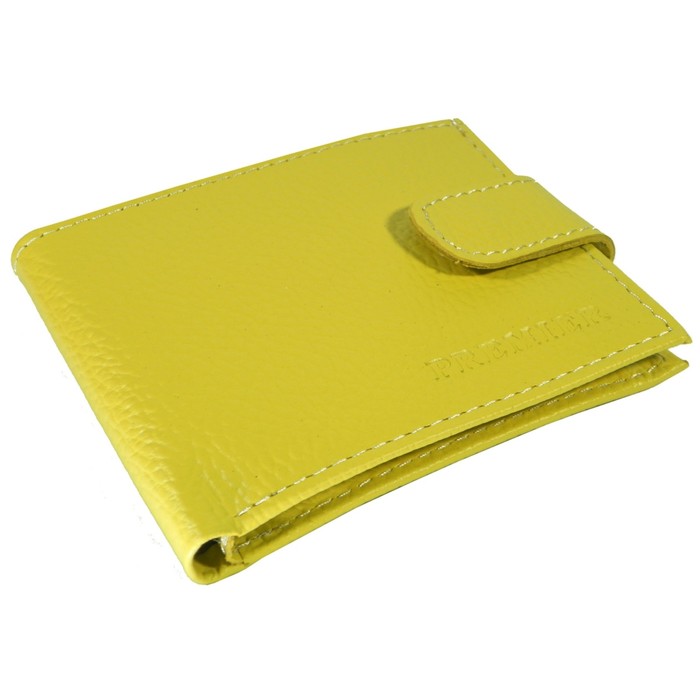 Портмоне женское, 1 отдел для купюр, для монет, для кредитных карт, цвет жёлтый