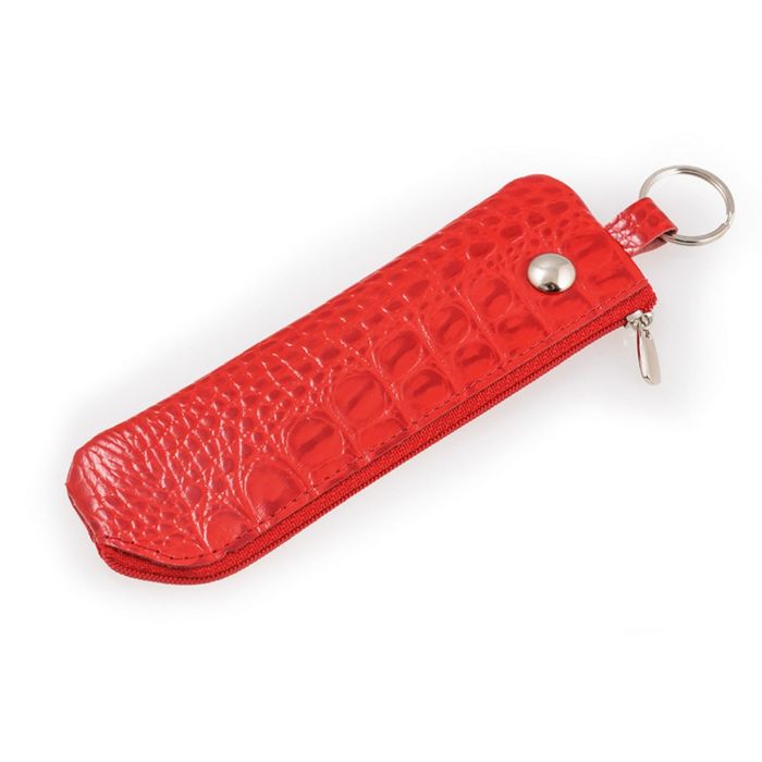 Футляр для ключей на молнии, цвет красный