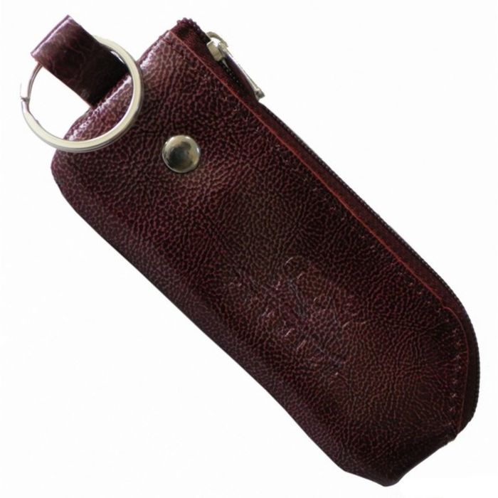 Футляр для ключей на молнии, цвет бордовый