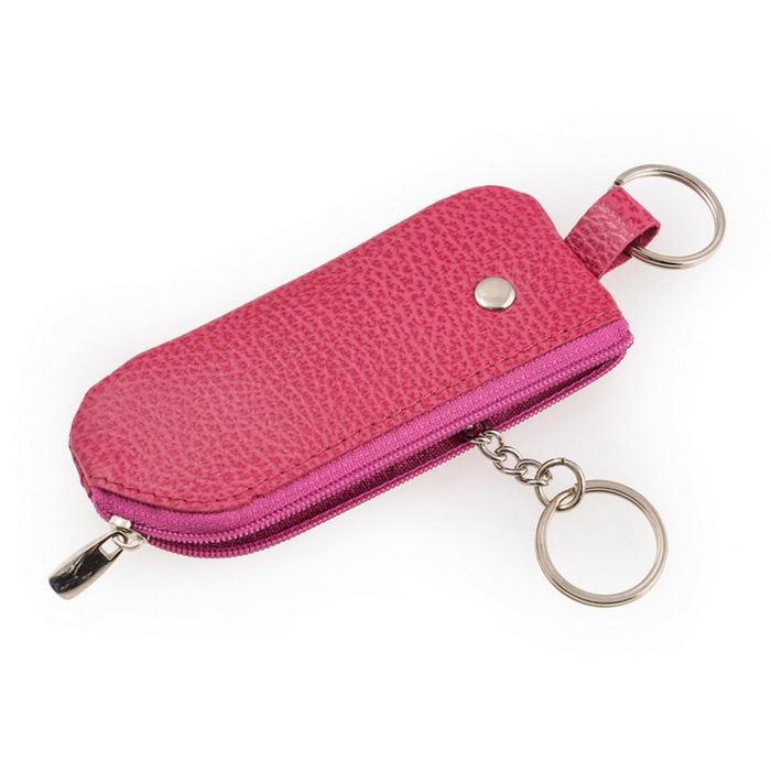 Футляр для ключей на молнии, цвет розовый