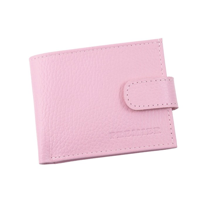 Портмоне женское, 1 отдел для купюр, для монет, для кредитных карт, цвет розовый