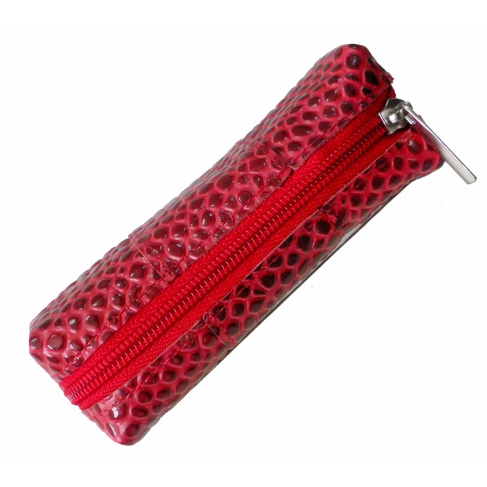 Футляр для ключей на молнии, цвет малиновый