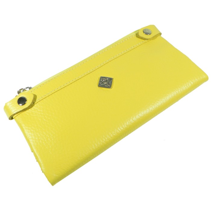 Кошелёк женский, 2 отдела для купюр, для монет, для кредитных карт, цвет жёлтый