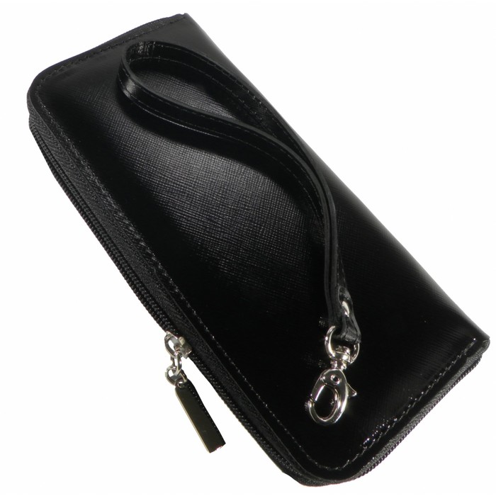 Кошелёк женский на молнии, 3 отдела для купюр на молнии, для монет, для кредитных карт, цвет чёрный