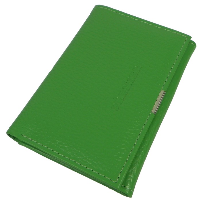 Кошелёк женский на кнопке, 1 отдел для купюр, для монет, для кредитных карт, цвет зелёный