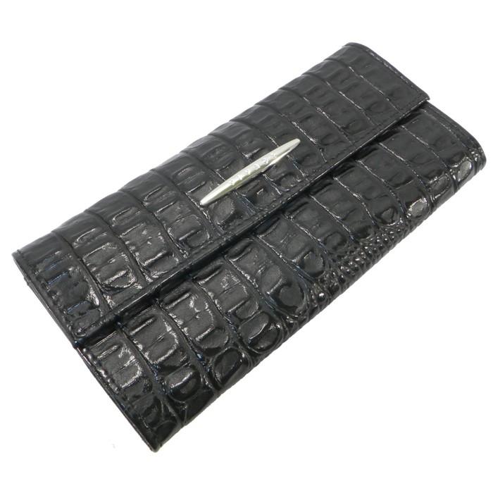 Кошелёк женский, 3 отдела для купюр, для монет, для кредитных карт, цвет чёрный