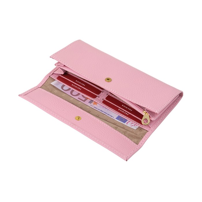 Кошелёк женский, 3 отдела для купюр, для кредитных карт, для монет, цвет розовый