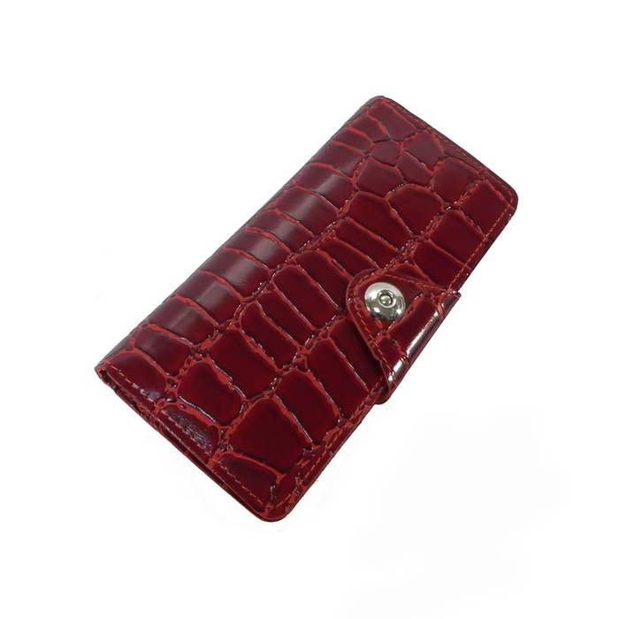 Кошелёк женский на молнии, 3 отдела для купюр, для монет, для кредитных карт, цвет красный