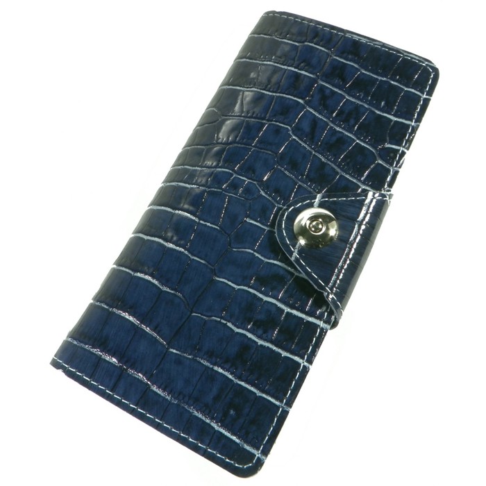 Кошелёк женский на кнопке, 2 отдела для купюр, для монет, для кредитных карт, цвет бирюзовый