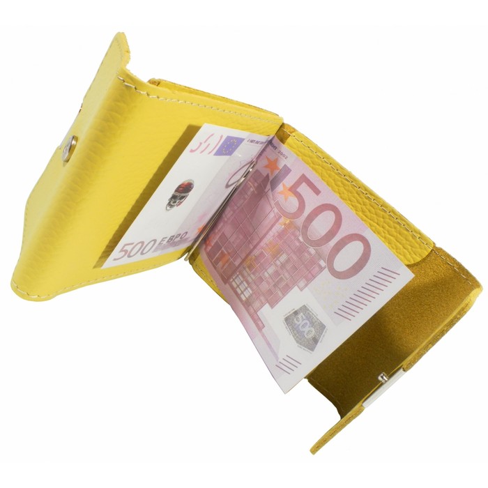 Портмоне с зажимом, отдел для карт, цвет жёлтый