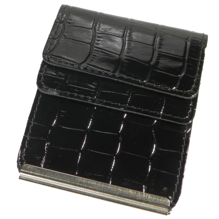 Портмоне с зажимом, 1 отдел, для карт, цвет чёрный