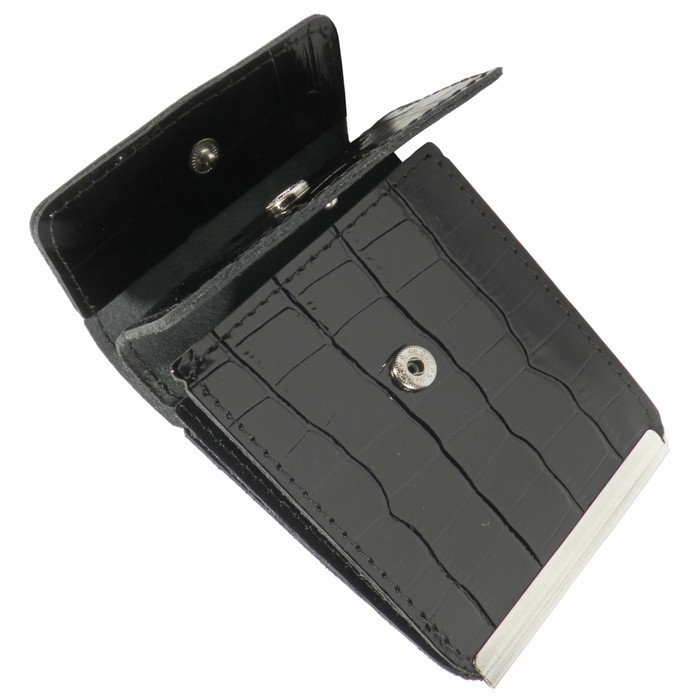 Портмоне с зажимом, 1 отдел, для карт, цвет чёрный