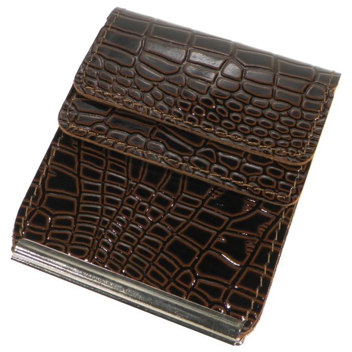 Портмоне с зажимом, 1 отдел, для карт, цвет коричневый