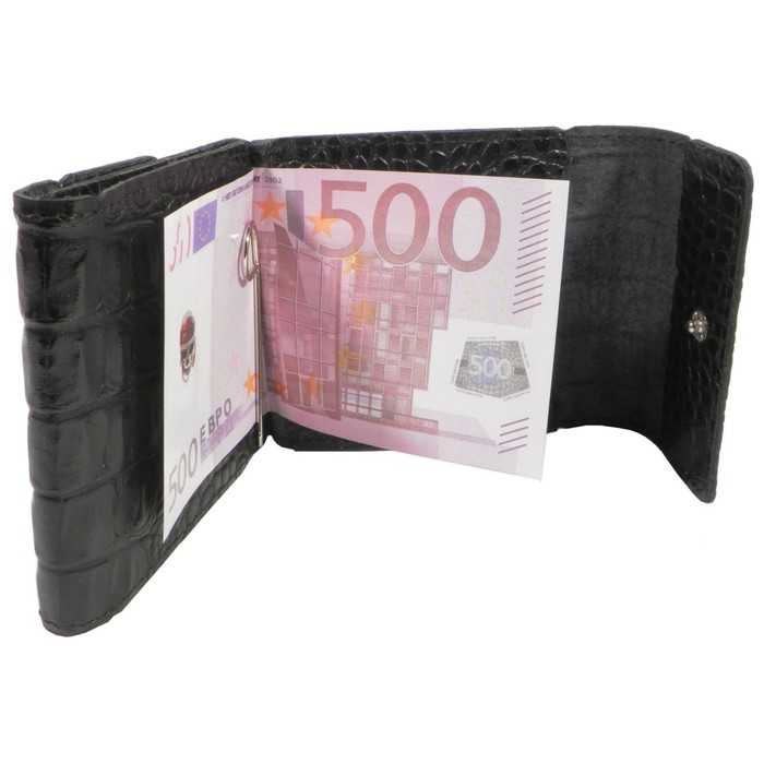 Портмоне с зажимом Z-28-126, 10,2*1,5*8,2,отдел для карт, черный