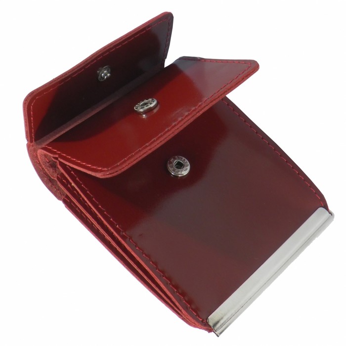 Портмоне с зажимом, 1 отдел, для карт, цвет красный