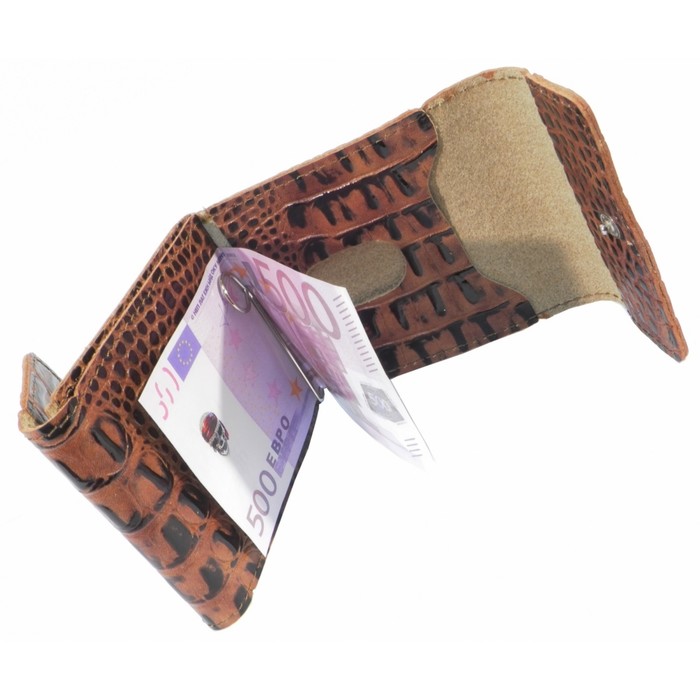 Портмоне с зажимом Z-28-300, 10,2*1,5*8,2,отдел для карт, коричневый