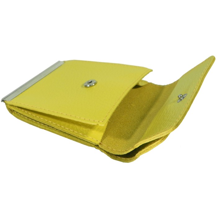 Портмоне с зажимом, отдел для карт, цвет жёлтый