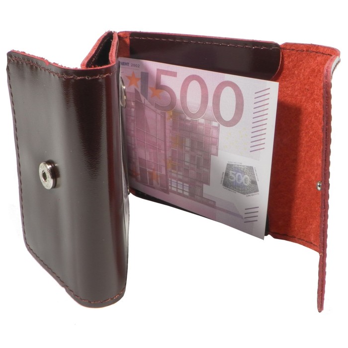 Портмоне с зажимом, 1 отдел, для карт, цвет бордовый