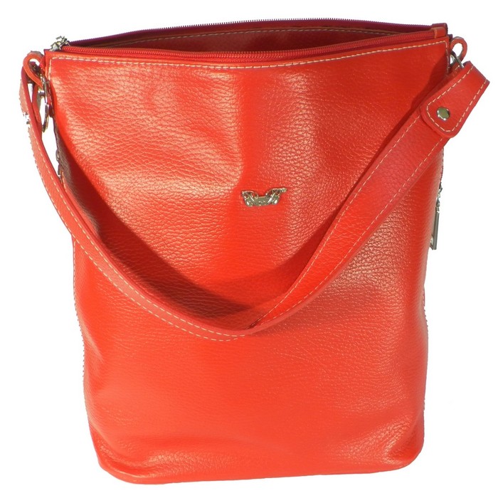 Сумка женская, отделение на молнии, наружный карман, цвет красный