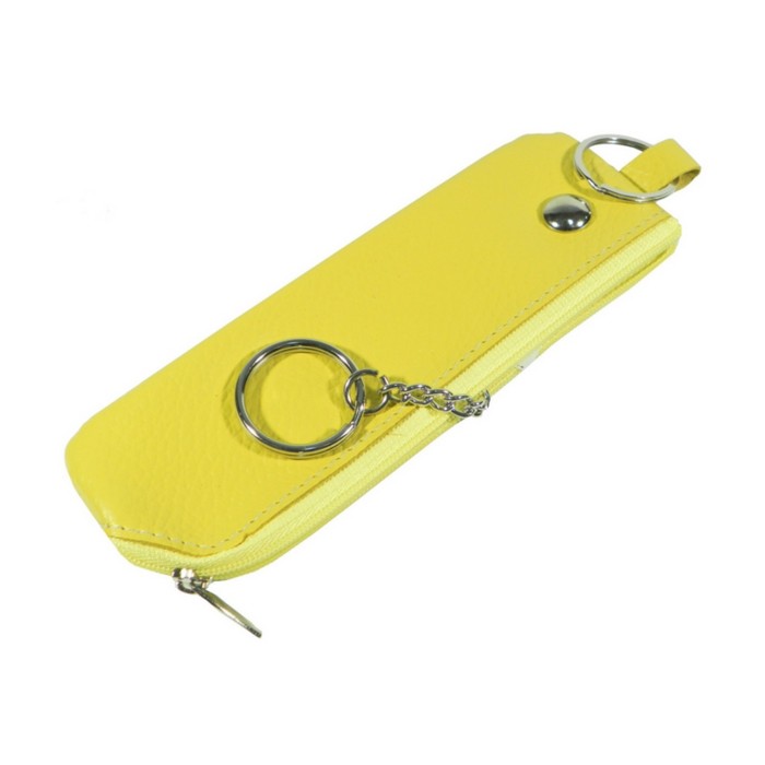 Футляр для ключей на молнии, цвет жёлтый