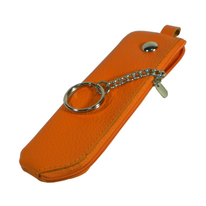 Футляр для ключей на молнии, цвет оранжевый