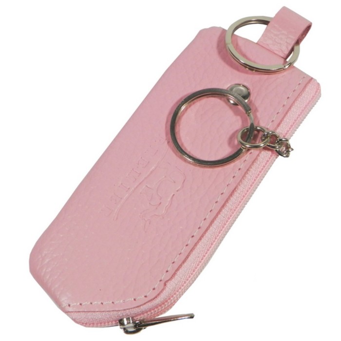 Футляр для ключей на молнии, цвет розовый