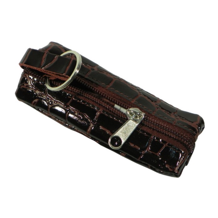 Футляр для ключей на молнии, цвет бордовый