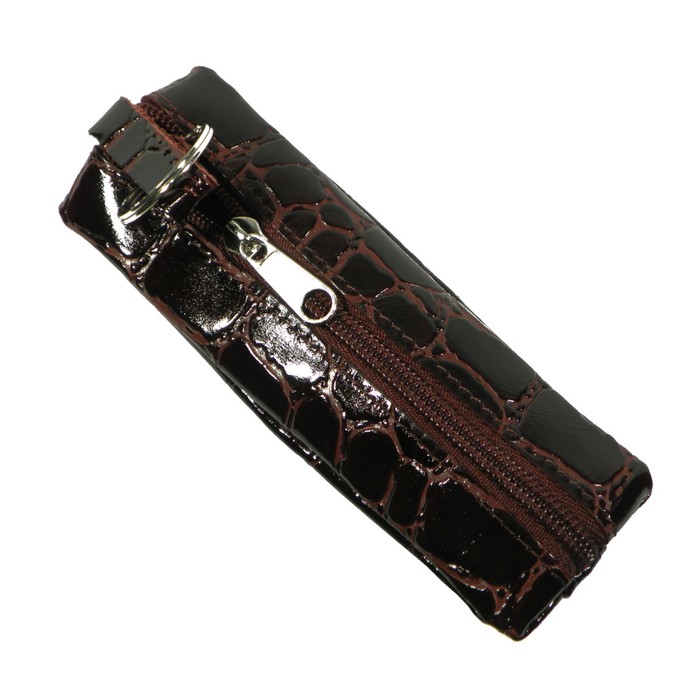 Футляр для ключей на молнии, цвет бордовый