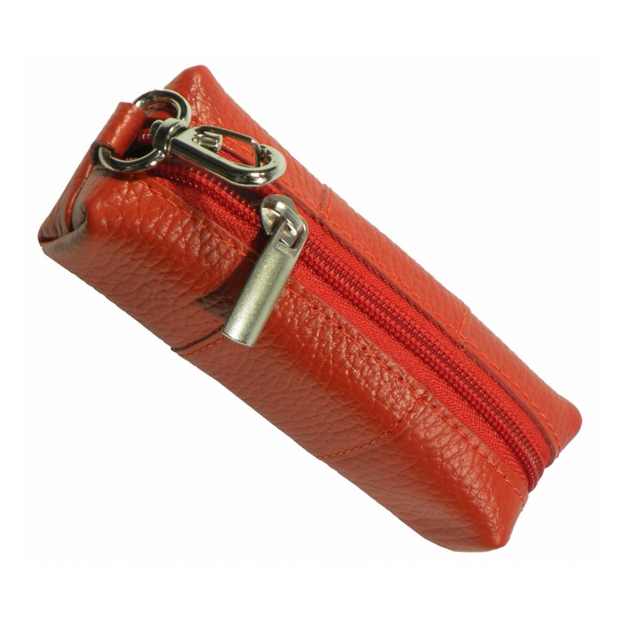 Футляр для ключей на молнии, цвет красный