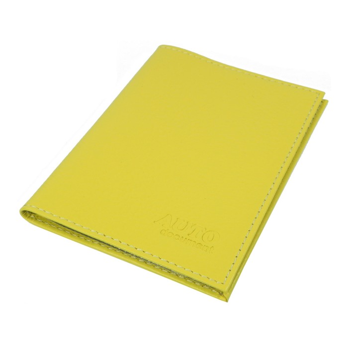 Обложка для автодокументов, цвет жёлтый
