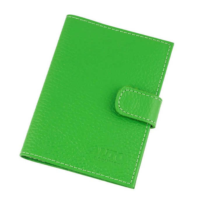 Обложка для автодокументов, цвет зелёный