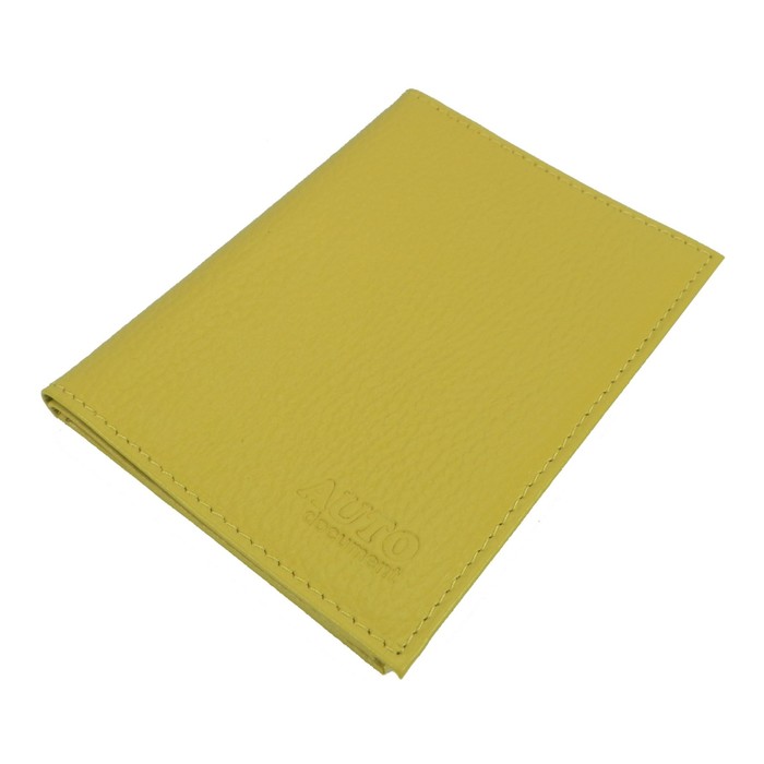 Обложка для автодокументов, отдел для паспорта, цвет жёлтый