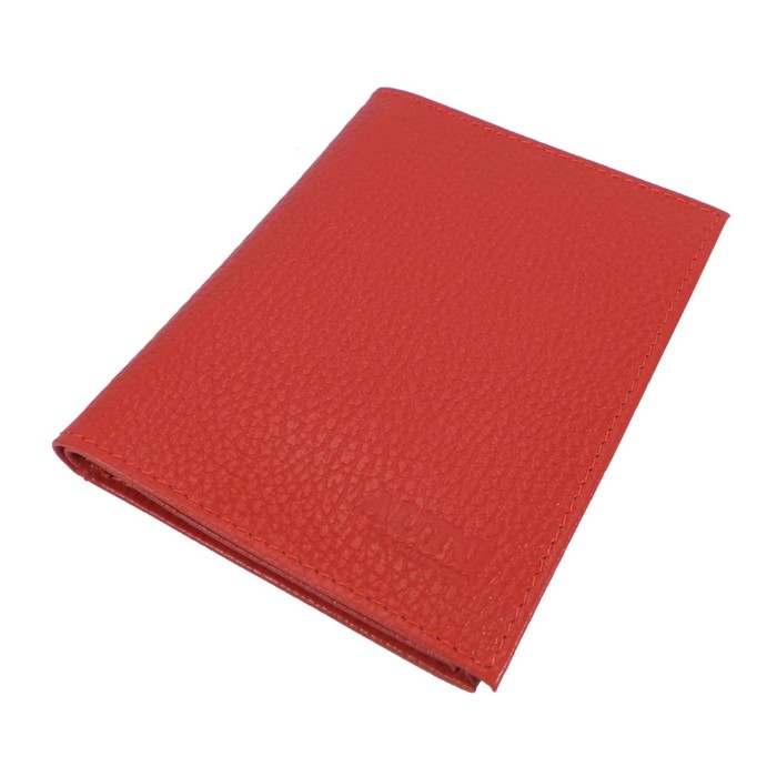 Обложка для автодокументов, отдел для паспорта, цвет красный