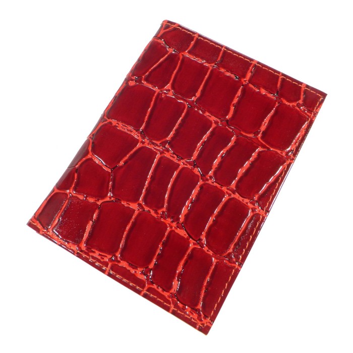 Обложка для автодокументов, отдел для паспорта, цвет красный