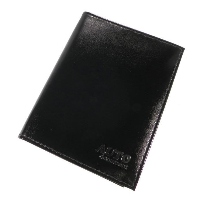 Обложка для автодокументов, отдел для паспорта, цвет чёрный