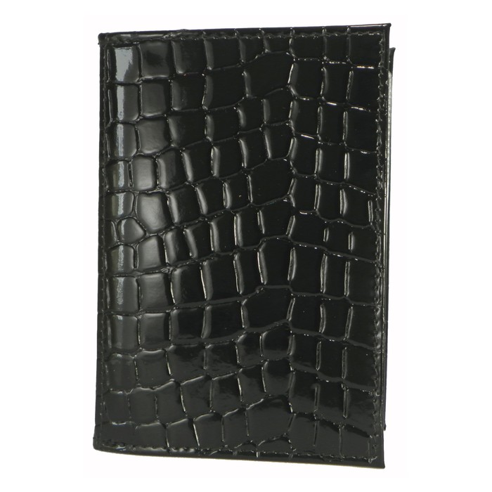 Обложка для автодокументов, отдел для паспорта, цвет чёрный