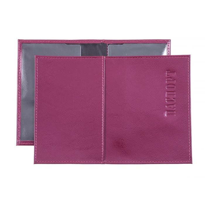 Обложка для паспорта с карманом, цвет розовый