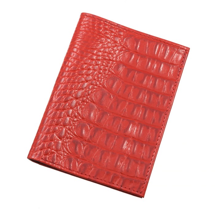 Обложка для паспорта, отдел для купюр, цвет красный