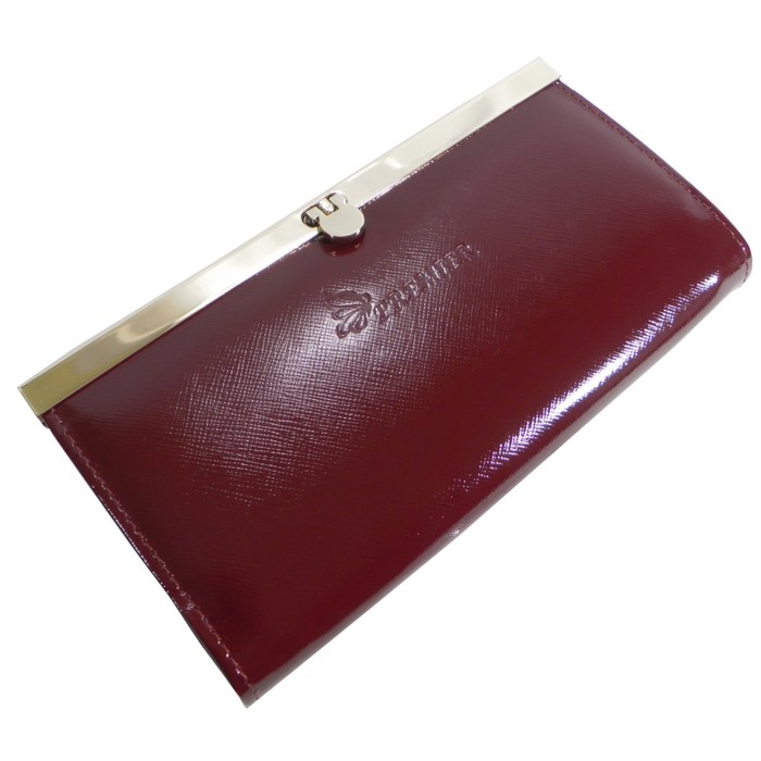 Кошелёк женский на фермуаре, 3 отдела для купюр, для монет, для кредитных карт, цвет красный
