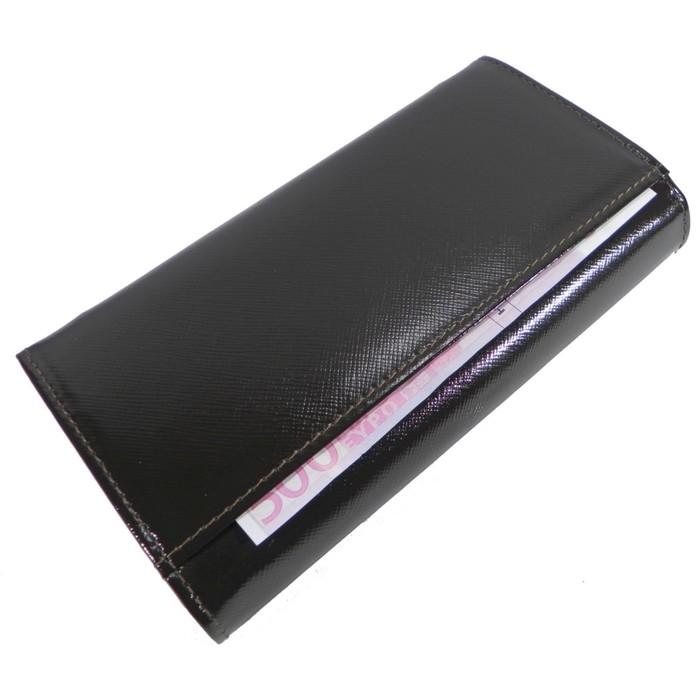 

Кошелёк женский на кнопке, 2 отдела для купюр, для монет, для кредитных карт, цвет чёрный