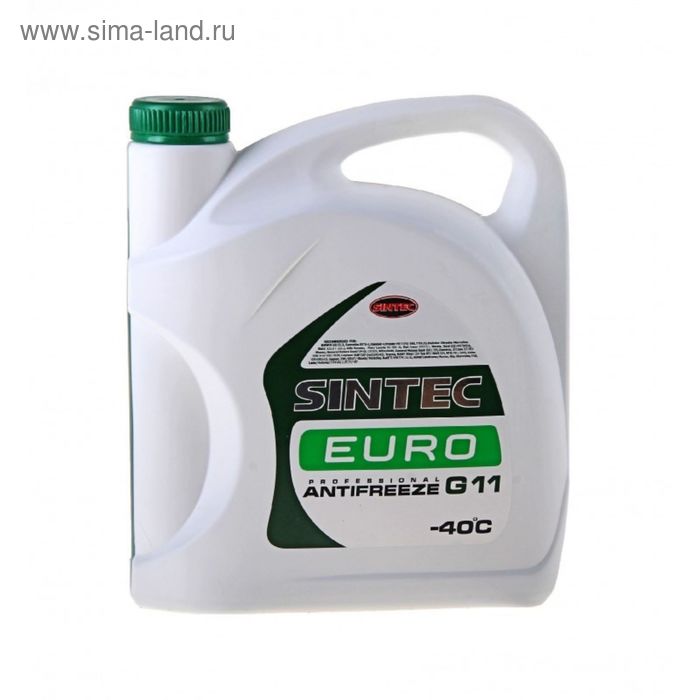 Антифриз SINTEC EURO зеленый, 3кг антифриз sintec euro 40 с 5 л