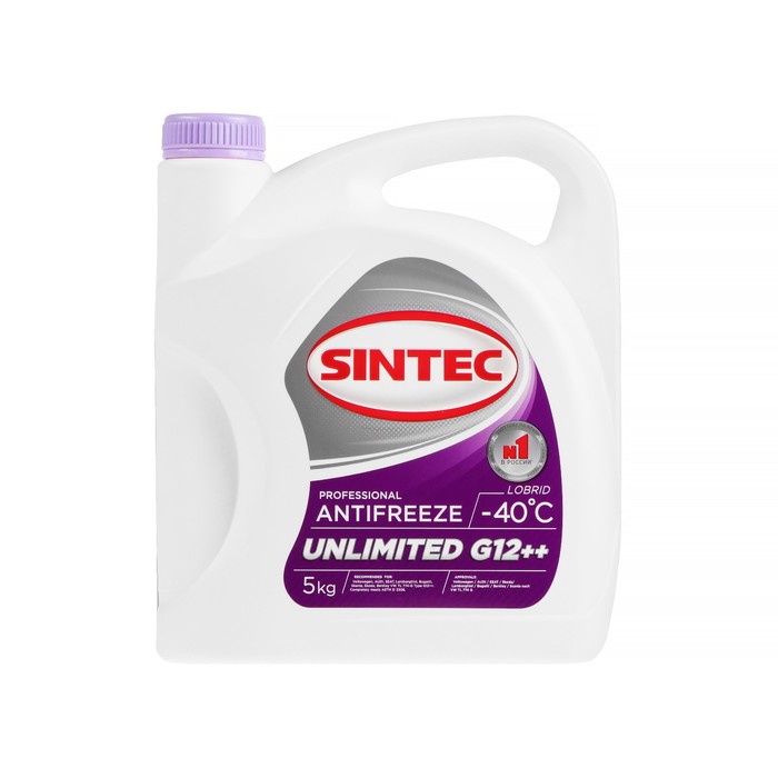 Антифриз Sintec Unlimited красно-фиолетовый, 5 кг антифриз sintec multifreeze 5 л