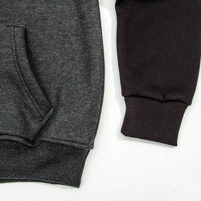 Джемпер-толстовка мужской с капюшоном 982 цвет антрацит меланж, р-р 52-54 (2XL) 280099