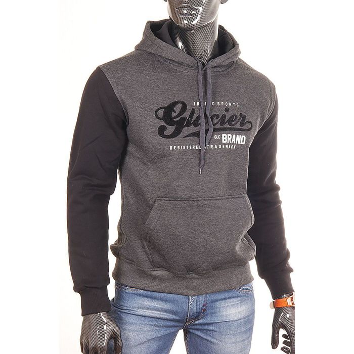 Джемпер-толстовка мужской с капюшоном 982 цвет антрацит меланж, р-р 54-56 (3XL) 280099