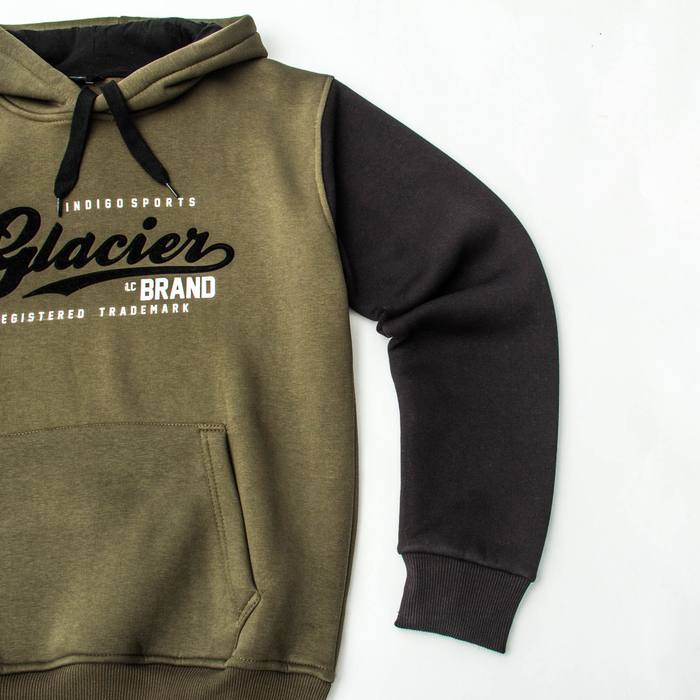 Джемпер-толстовка мужской с капюшоном 982 цвет хаки, р-р 44-46 (M)