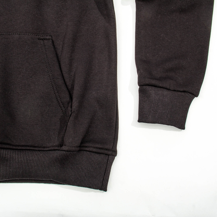 Джемпер-толстовка мужской с капюшоном 1908 цвет чёрный, р-р 52-54 (2XL)