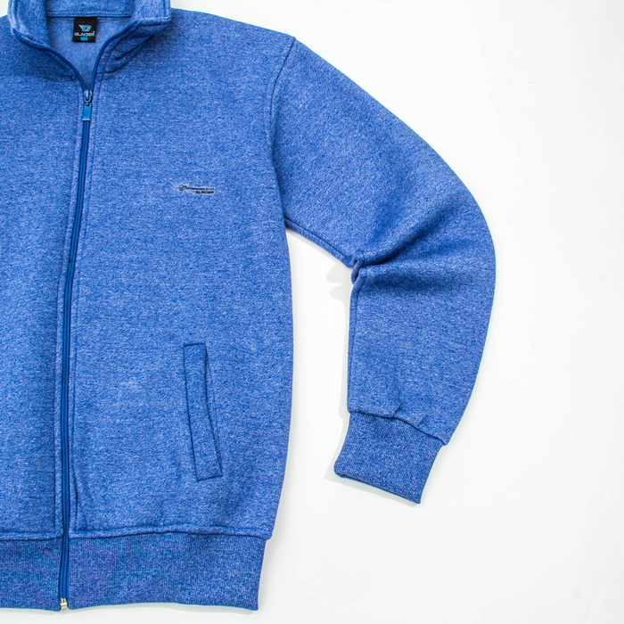 Джемпер-толстовка мужской на молнии 1909 цвет василёк, р-р 44-46 (M)